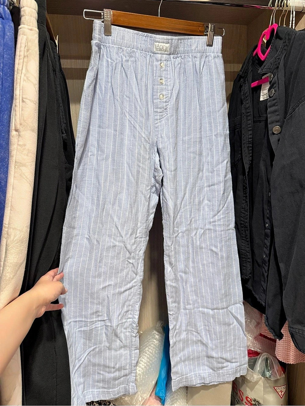 Cotton On Body Striped Pajama Pants in Blue & White